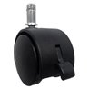 5/pk Dia 2 inches Black Nylon Swivel Chair Wheels Universal M11 Stem W/ Brake