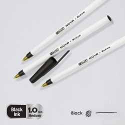 BAZIC Nova Blue Color Stick Pen (12/Pack)