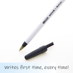 BAZIC Nova Blue Color Stick Pen (12/Pack)