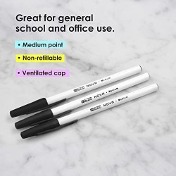 BAZIC Nova Blue Color Stick Pen (12/Pack)