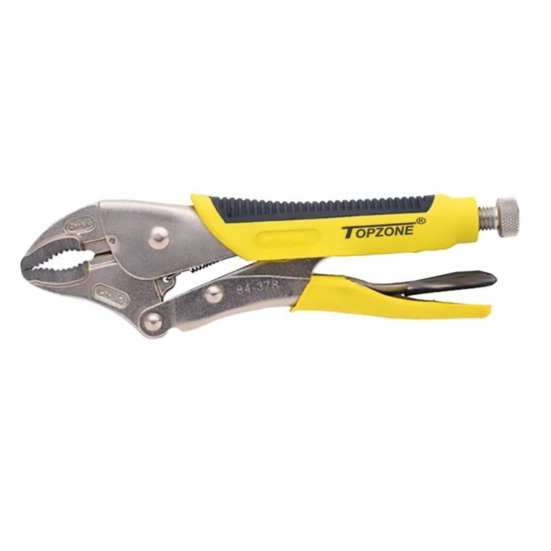 9" Curved Jaw Locking Pliers, Yellow and Black