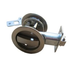 Stainless Steel Round Sliding Privacy Patio Barn Security Pocket Door Lock Slides Latch with 3 Keys