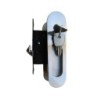 Stainless Steel Sliding Patio Door Lock, Recessed Invisible Handle, Screen Door Latch, 3 Keys