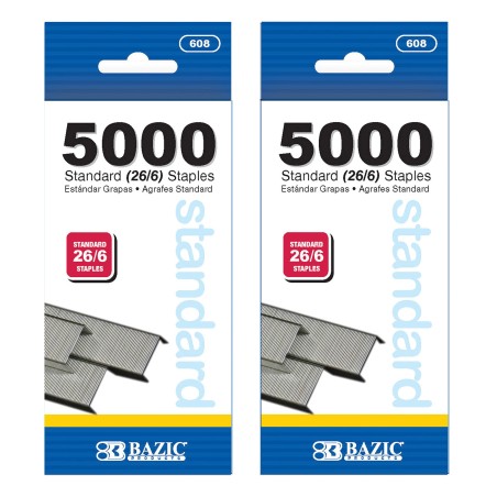 BAZIC 5000 Ct. Standard (26/6) Staples