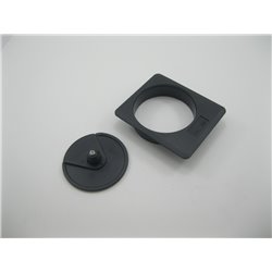 Square with Dia 60 mm DESK CABLE TIDY OUTLET PLASTIC ROUND CIRCLE GROMMET INSERT