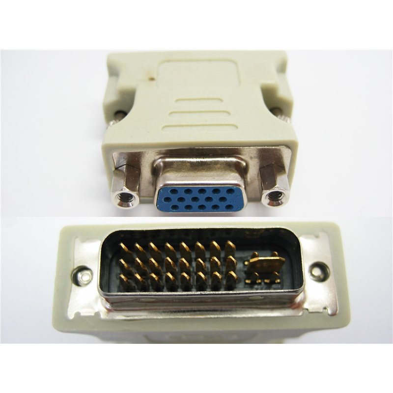 DVI-I Male (24+5) to VGA Female (15-pin) Connector Adapter Dual Link