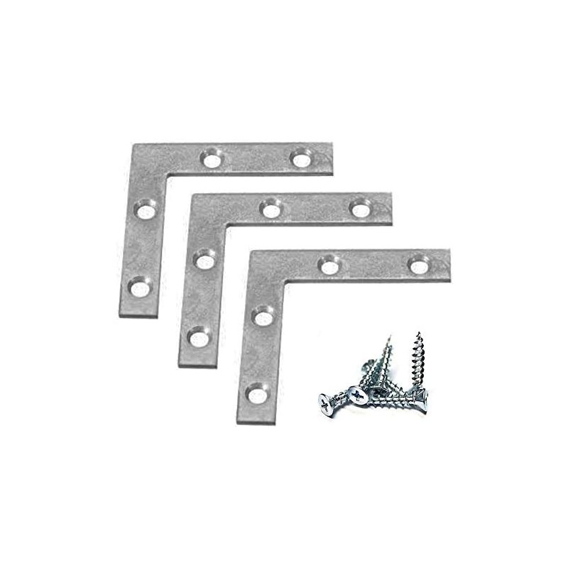 4 x 1.5" inch Flat Corner Braces w/ Screws Pack of 4 Pcs Lot Right Angle Braces