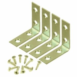 2" Corner brace angle bracket L shape shelves support 4ct