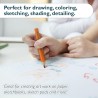 BAZIC 24 Mini Color Pencil, Assorted Colors Pencils Set, Smooth Soft Core, Ideal Coloring Drawing for Painting Coloring Sketchin