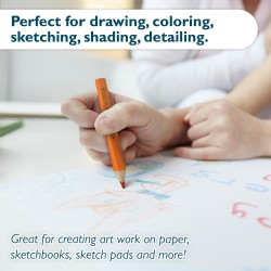 BAZIC 24 Mini Color Pencil, Assorted Colors Pencils Set, Smooth Soft Core, Ideal Coloring Drawing for Painting Coloring Sketchin