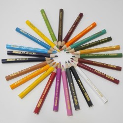 BAZIC 24 Mini Color Pencil, Assorted Colors Pencils Set, Smooth Soft Core, Ideal Coloring Drawing for Painting Coloring Sketchin