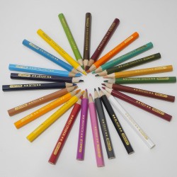 BAZIC 24 Mini Color Pencil, Assorted Colors Pencils Set, Smooth Soft Core, Ideal Coloring Drawing for Painting Coloring Sketchin