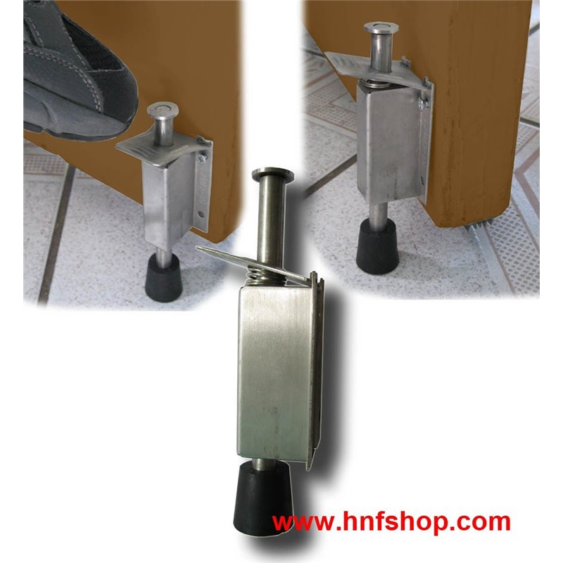 Stainless steel DOOR DRAFT STOPPER, Stop & Release by Foot