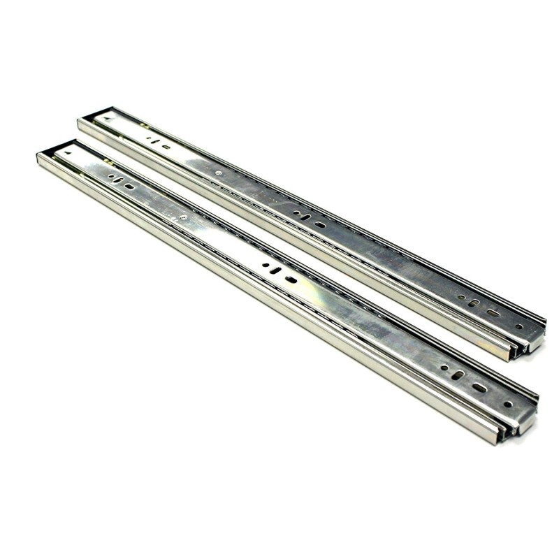 Pair of Heavy Duty Smooth 3-Folds Drawer Slides