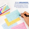 Fully colored ruled index cards in assorted colors, Whole card is colored, Ruled front, Plain back, Note card