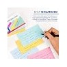 Fully colored ruled index cards in assorted colors, Whole card is colored, Ruled front, Plain back, Note card