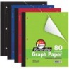 HnFshop 4/pk 80 Ct. 8.5" X 11" Reversible 4"/5" Quad Ruled Notebook in Assorted Color