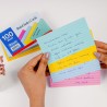 Fully colored ruled index cards in assorted colors, Whole card is colored, Ruled front, Plain back, Note card