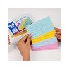 Fully colored ruled index cards in assorted colors, Whole card is colored, Ruled front, Plain back, Note card
