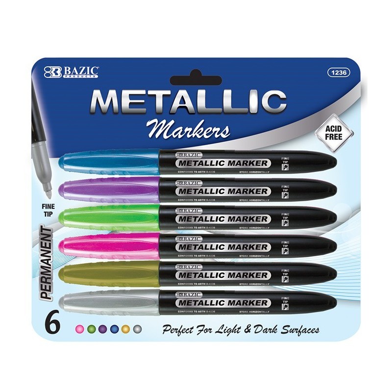 BAZIC 6 Metallic Markers