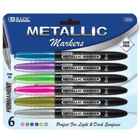 BAZIC 6 Metallic Markers