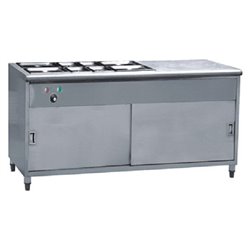 Cafe Insulation divide food machine Keep Warming Metal Desk