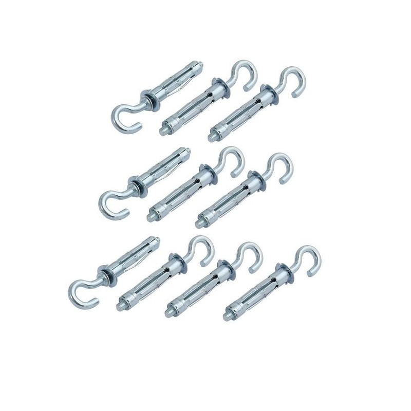 5pcs/pk 6x52mm screw hook with anchor