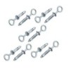 TOPZONE Screw Hook with Anchor, 4x32mm, Zinc Plated Steel, Heavy Duty Wall Mounting Hooks, 10 Pack