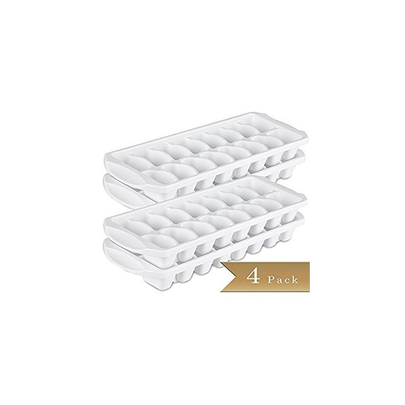 Sterilite White Ice Cube Trays - Stackable, 4 pcs per pack