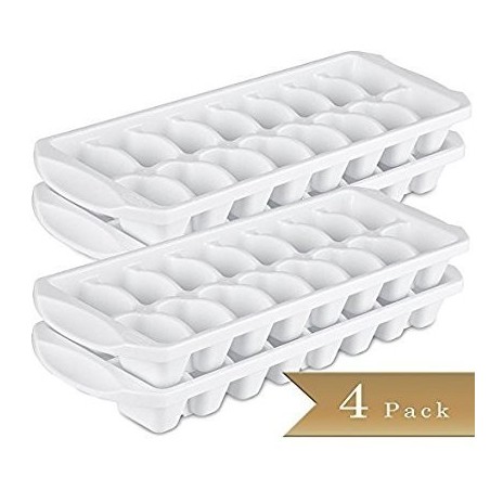 Sterilite White Ice Cube Trays - Stackable, 4 pcs per pack
