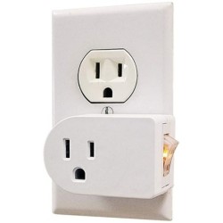 1 pc of  Single 3 Prong Wall Tap Grounded Outlet On/Off Power Switch with Amber Light