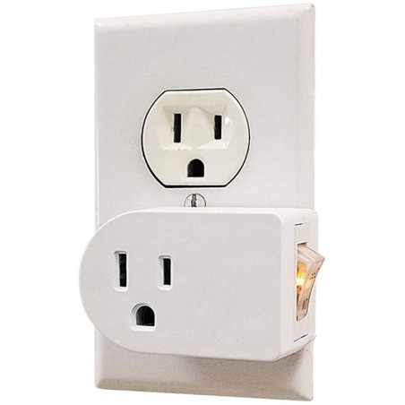 1 pc of  Single 3 Prong Wall Tap Grounded Outlet On/Off Power Switch with Amber Light