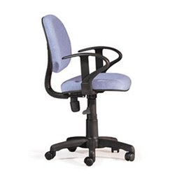 Fabric seat PVC shell Clerk Office Chair with wheels