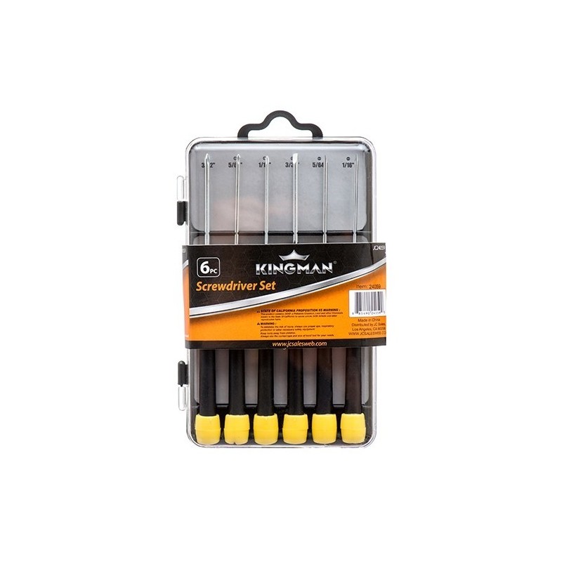 6/kit Precision Screwdriver Set With Rubber handle Jewelry Watch Clock Eyeglasses Repair Tool