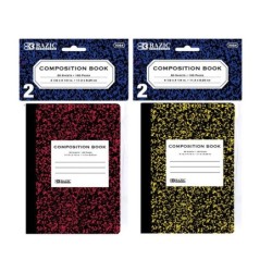BAZIC 80 Ct. 4.5" x 3.25" Mini Marble Composition Book (2/Pack)