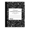 BAZIC W/R 100 Ct. Premium Black Marble Composition Book