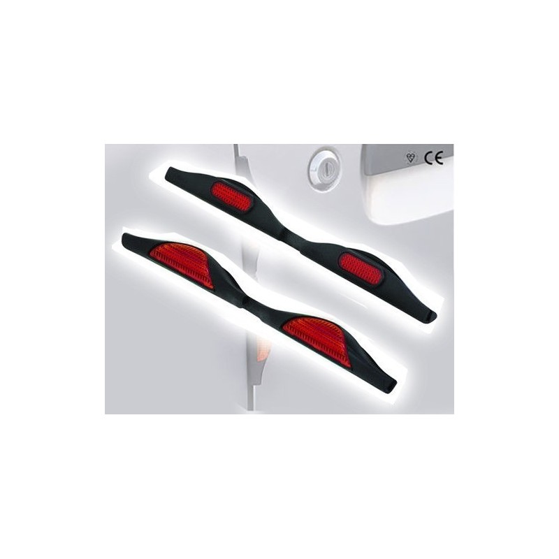 2/pk Universal Car Automotive Door Guard Red Reflective SAFETY Edging REFLECTORS
