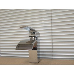 Chrome regular Waterfall Spout Single Handle Bathroom Sink Vessel Faucet